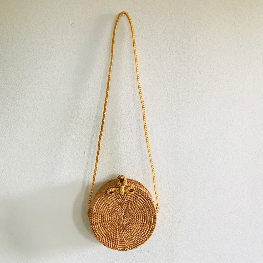 Round Circle Rattan Straw Bag